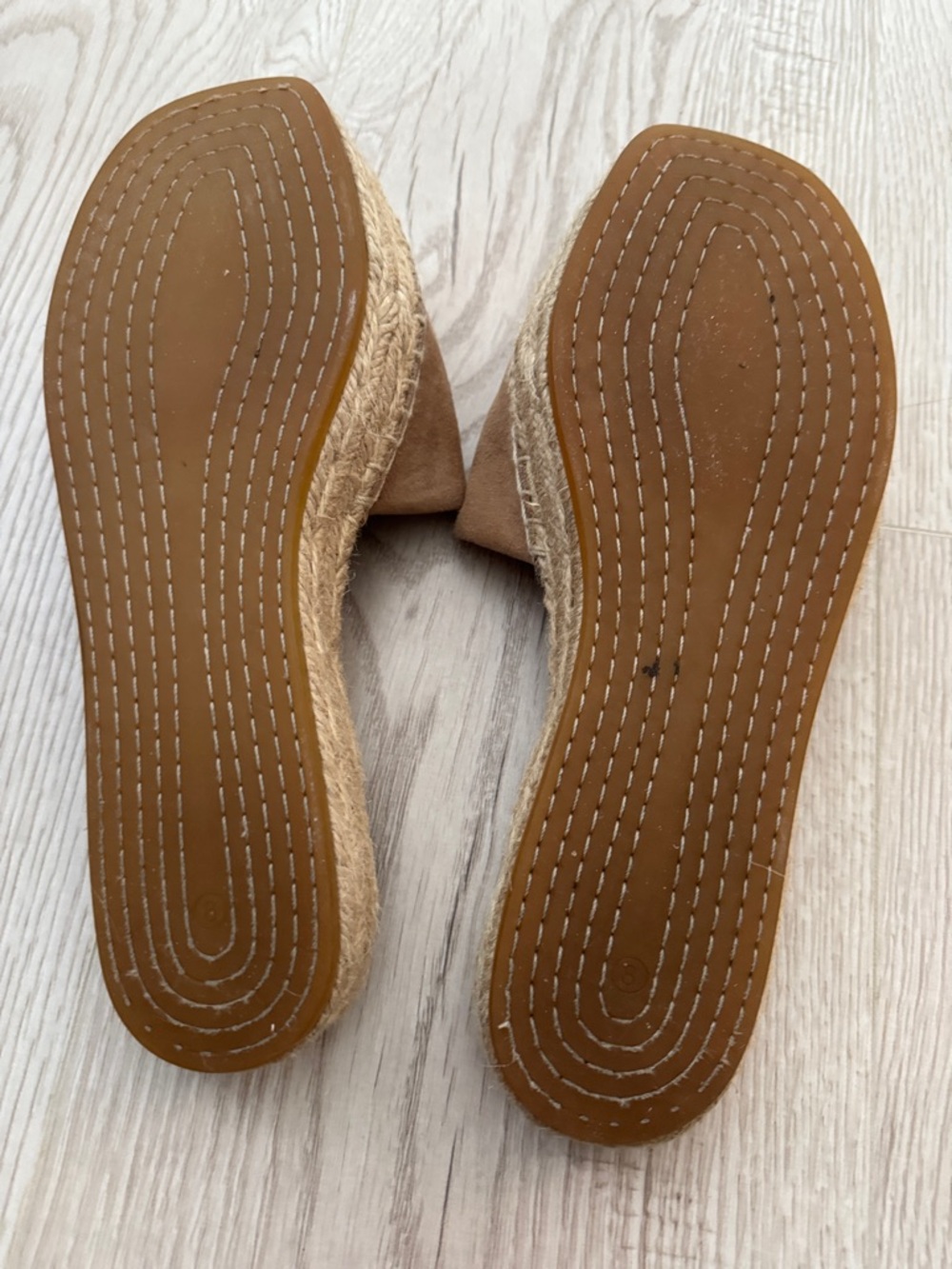 Tory Burch Footwear Woven Double T Espadrille Slide almond flour size 8 - Picture 5 of 9